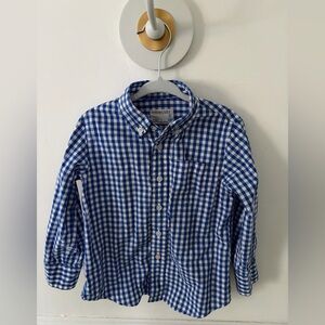 Crewcuts Blue and White Plaid Shirt size 2T